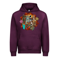 Mauve Wine Fall Vibes Urban Hoodie - CowhideDigitalArt