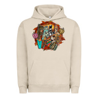 Pigment French Oak Fall Vibes Urban Hoodie - CowhideDigitalArt