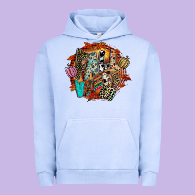 Fall Vibes Urban Hoodie Designed By Cowhidedigitalart