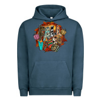 Pigment Midnight Navy Fall Vibes Urban Hoodie - CowhideDigitalArt