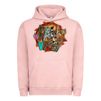 Pigment Salmon Fall Vibes Urban Hoodie - CowhideDigitalArt