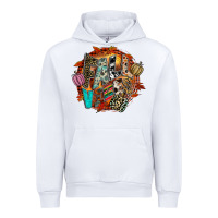 White Fall Vibes Urban Hoodie - CowhideDigitalArt