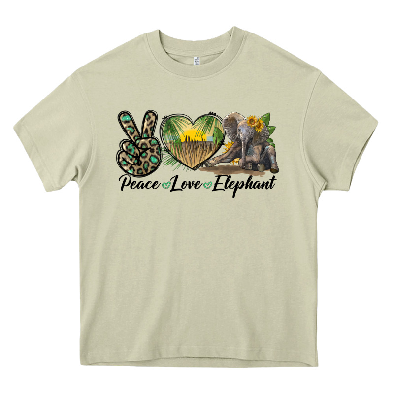 Peace Love Elephant Heavy Core Tee by LillyAllenDesigns | Teevron