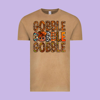 Western Gobble With Turkey Bbs Vintage Tee Designed By Bundleandbundleshop