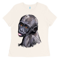 Bone Baby Gorilla Head Ladies Tee - LillyAllenDesigns