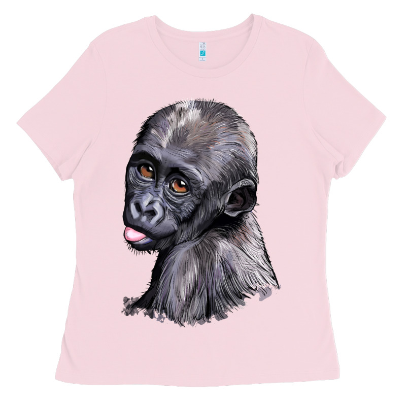 Baby Gorilla Head Ladies Tee by LillyAllenDesigns | Teevron