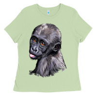 Matcha Baby Gorilla Head Ladies Tee - LillyAllenDesigns