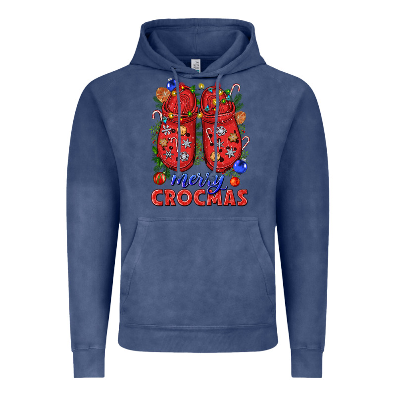 Merry Crocmas Vintage Hoodie by NancyCooperArtShop | Teevron