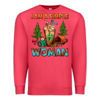 Cardinal I Am A Simple Woman Camping Frappe Premium Sweatshirt - FaDigitalArtStudio