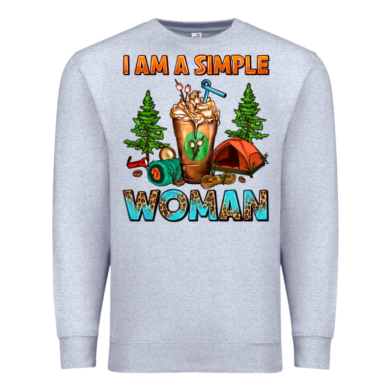 I Am A Simple Woman Camping Frappe Premium Sweatshirt by FaDigitalArtStudio | Teevron