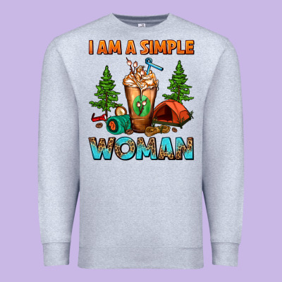 I Am A Simple Woman Camping Frappe Premium Sweatshirt Designed By Fadigitalartstudio