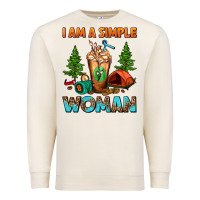 Sandshell I Am A Simple Woman Camping Frappe Premium Sweatshirt - FaDigitalArtStudio