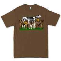Cacao Western Holstein Cow And Baby Cow Mom Premium Tee - LillyAllenDesigns