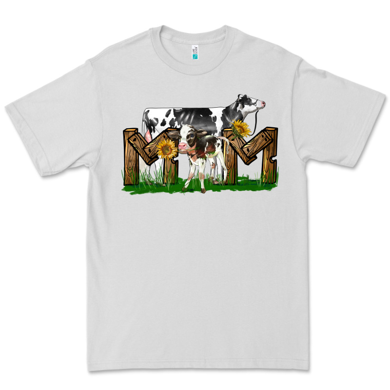 Western Holstein Cow And Baby Cow Mom Premium Tee by LillyAllenDesigns | Teevron