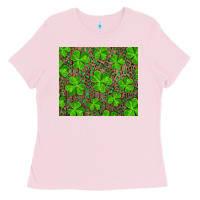 Saint Patricks Day Shamrock And Leopard Ladies Tee | Teevron