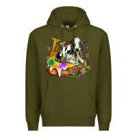 Army Green holstein mardi gras Premium Hoodie - OliviaCreatesArt