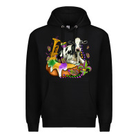 Black holstein mardi gras Premium Hoodie - OliviaCreatesArt