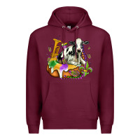 Burgundy holstein mardi gras Premium Hoodie - OliviaCreatesArt