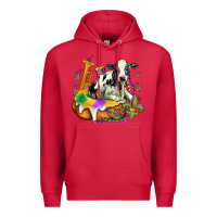 Cardinal holstein mardi gras Premium Hoodie - OliviaCreatesArt