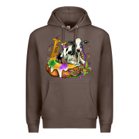 Coffee holstein mardi gras Premium Hoodie - OliviaCreatesArt