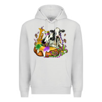 Dove Grey holstein mardi gras Premium Hoodie - OliviaCreatesArt
