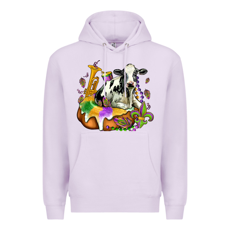 Holstein Mardi Gras Premium Hoodie by OliviaCreatesArt | Teevron