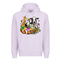 Lilac holstein mardi gras Premium Hoodie - OliviaCreatesArt