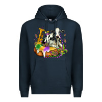 Navy holstein mardi gras Premium Hoodie - OliviaCreatesArt