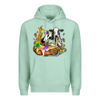 Seafoam holstein mardi gras Premium Hoodie - OliviaCreatesArt
