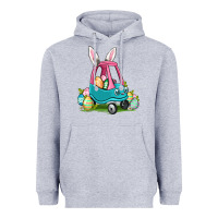 Heather Grey Easter toddler car Heavyweight Hoodie - OliviaCreatesArt