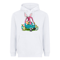 White Easter toddler car Heavyweight Hoodie - OliviaCreatesArt