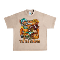 French Oak Tis The Season Fall Football Truck Urban Heavy Tee - BundleAndBundleShop