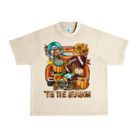 Sandshell Tis The Season Fall Football Truck Urban Heavy Tee - BundleAndBundleShop