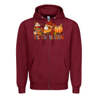 Burgundy tis the season Zipper Hoodie - CowGirlArtShop