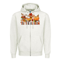 Oatmeal Heather tis the season Zipper Hoodie - CowGirlArtShop