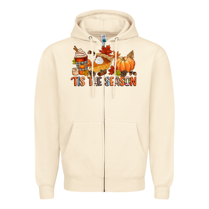 Tis The Season Zipper Hoodie by CowGirlArtShop | Teevron