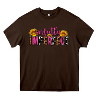 Chocolate Brown perfectly imperfect Heavy Core Tee - AdoDesignShop
