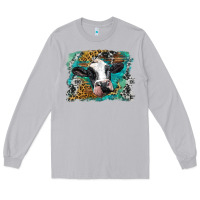 Moon Dust holstein cow leopard and western background Long Sleeve Tee - BarkalooDesign