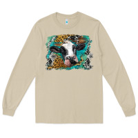 Mushroom holstein cow leopard and western background Long Sleeve Tee - BarkalooDesign