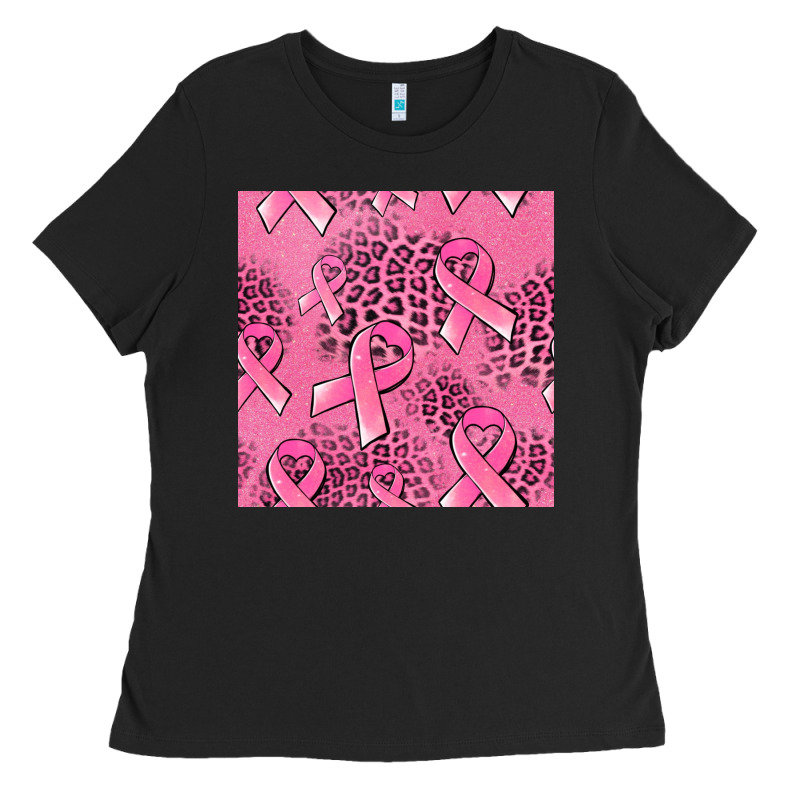 Breast Cancer Seamless Pattern Ladies Tee by Jasminsmagicworld | Teevron