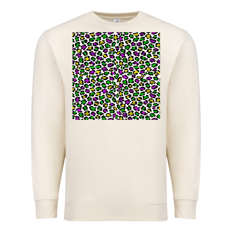 Mardi Gras Leopard  Seamless Pattern Premium Sweatshirt by FaDigitalArtStudio | Teevron