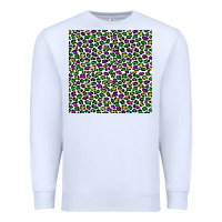 White mardi gras leopard  seamless pattern Premium Sweatshirt - FaDigitalArtStudio