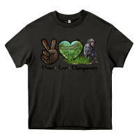 Asphalt Peace Love Chimpanzee Heavy Core Tee - LillyAllenDesigns