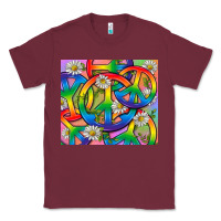 Burgundy Pride LGBTQ+ Peace Tumbler Classic Tee - BundleAndBundleShop