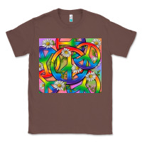 Chestnut Pride LGBTQ+ Peace Tumbler Classic Tee - BundleAndBundleShop