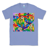 Colony Blue Pride LGBTQ+ Peace Tumbler Classic Tee - BundleAndBundleShop
