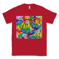 Red Pride LGBTQ+ Peace Tumbler Classic Tee - BundleAndBundleShop
