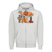 Dove Grey welcome fall Zipper Hoodie - CowGirlArtShop