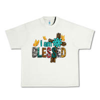 Pistachio I Am Blessed Cross Urban Heavy Tee - BundleAndBundleShop