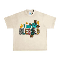 Sandshell I Am Blessed Cross Urban Heavy Tee - BundleAndBundleShop
